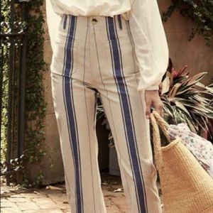 Dôen striped wide leg pants